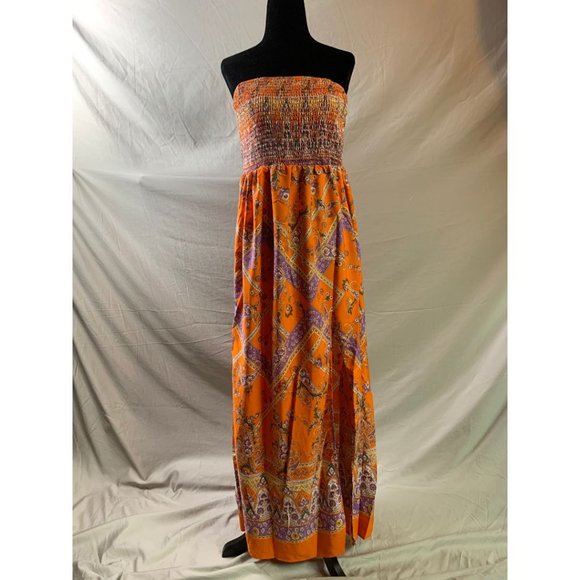 Floral & Paisley Print Shirred Hem Tube Dress - Picture 6 of 7